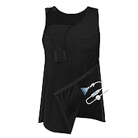 Mastectomy Recovery Tank Top with Drain Pockets Unisex Post Shoulder Surgery Shirts Full Snap Rotator Cuff Recovery Clothing