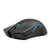 Bluetooth Wireless Mouse for Laptop, LED Rechargeable Silence Computer Mice with Side Buttons Supports 2 Devices 3 DPI for HP/Dell/Win8/10/Mac
