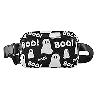 Halloween Boo Ghosts Fanny Packs for Women Men Strap Fashion Waist Packs Belt Bag with Adjustable Crossbody Bag Waist Pouch Sling Bag for Travel Workout