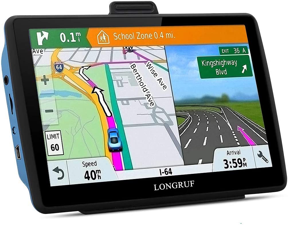 GPS Navigation for Truck & RV & Car, 7 Inch GPS Navigation System, GPS for Truck Drivers Commercial, 2023Maps with Free Lifetime Update, Spoken Turn-by-Turn Directions, Driver Alerts