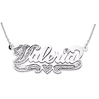 Rylos Necklaces For Women Gold Necklaces for Women & Men 14K White Gold or Yellow Gold Personalized Diamond High Polish Nameplate Necklace Special Order, Made to Order Necklace