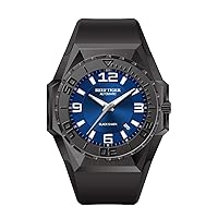 REEF TIGER/RT Top Militare Watches Blue Dial All Black Steel Automatic Mens Dive Watches RGA6903