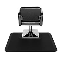 3ft x 4ft x 1/2in Salon Mats for Hair Stylist, Square Base Thick Anti Fatigue Mat, Comfort Barber Shop Beauty Floor Mats Under Styling Chair (Rectangle)