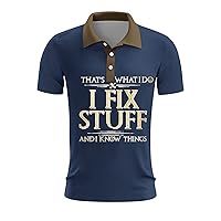 Polo Shirts for Men Short Sleeve Golf Polo Shirt Classic Fit Button Polo Lightweight Polo Shirt for Men