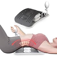 Inflatable Back Stretcher For Lower Back Pain Relief, Adjustable Lumbar Cracker Board W/Airbag, Back Cracking Traction Device, Back Popper For Scoliosis, Herniated Disc, Spine Decompression