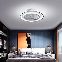Fanps, Modern Led Ceilifan with Light and Remote Control 3 Speeds Bedroom Fan Ceililight with Liviroom Ceilifan Light/Photo Color/58Cm
