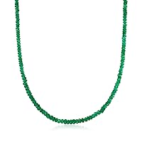 Ross-Simons 70.00 ct. t.w. Emerald Bead Necklace With 14kt Yellow Gold Magnetic Clasp