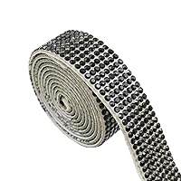 Self Adhesive Rhinestone Diamond Ribbon, Crystal Bling Strips Rhinestone Ribbon Tape - Wide 0.5