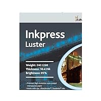 Inkpress Luster Premium Single Sided Bright Resin Coated Photograde Inkjet Paper, 10.4mil., 240gsm., 8.5x11