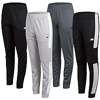 New Balance Boys’ Sweatpants – 4 Pack Active Tricot Jogger Sweatpants – Performance Track Pants with Pockets for Boys (4-20)