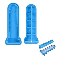 Adult Prank Ice Cube Mold Trays Fun Shapes, Silicone Personalized Ice Cube Mold for Ice Chilling Whiskey Cocktails Juice Drink Tea & Coffee Make Ice Blocks DIY Mould Tool (Blue, Large)