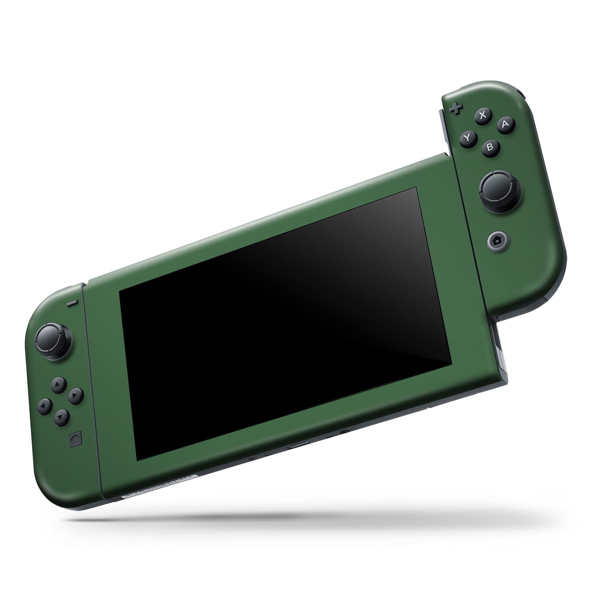 Design Skinz - Compatible with Nintendo Switch OLED Console + Joy-Con - Skin Decal Protective Scratch-Resistant Removable Vinyl Wrap Cover - Solid Hunter Green