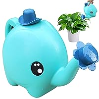 Elephant Watering Can Indoor Plastic Cute Watering Can with Sprinkler, Smooth Kids Watering Can, Garden Plant Watering Can for Indoor & Outdoor, 1.5l