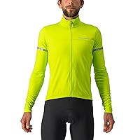 Castelli Men's Fondo 2 Jersey FZ, Fleece Insulated Long Sleeve Zip Up with High Collar for Road and Gravel Biking I Cycling