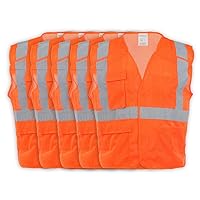 High Visibility Breakaway Safety Vest, Type R Class 2, 5-Pack, SAFEGEAR