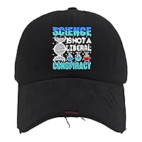 Science is Not A Liberal Conspiracy Hat Vintage Hat AllBlack Sun Hat Men Gifts for Grandma Baseball Cap