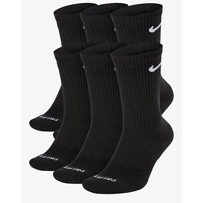 Nike Training Cotton Cushioned Crew Socks 6 Pack 8-12