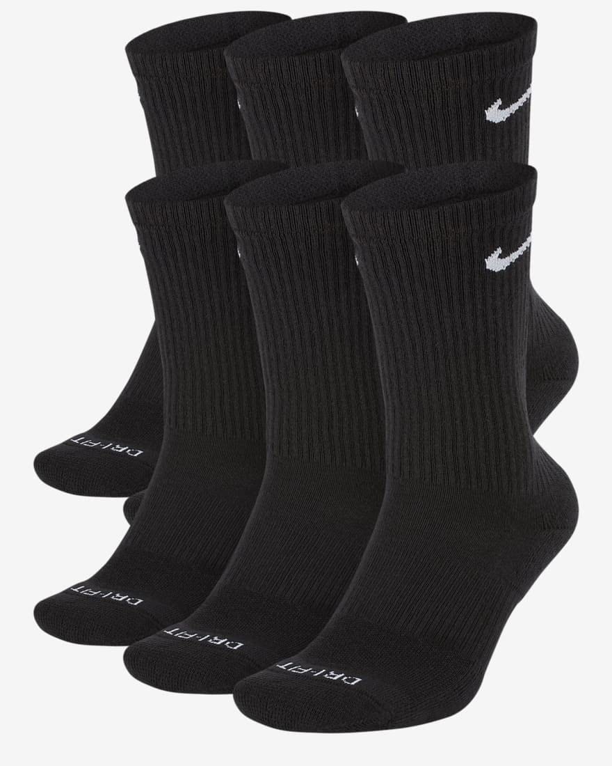 Nike Training Cotton Cushioned Crew Socks 6 Pack 8-12