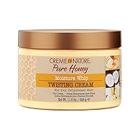 Curl Cream for Curly Hair, Pure Honey Moisture Whip Twisting Cream for Dry Dehydrated Hair, 11.5 Fl Oz
