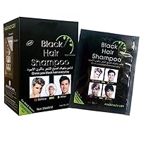 10Pcs Black Hair Shampoo, Instant Hair Dye for Men Women, Natural Ingredients Simple to Use Lasts 30 Days Hair Dye Shampoo, Bubble Plant Hair Dye Shampoo (black)