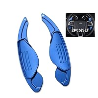 SANRILY 2pcs Blue Aluminum Steering Wheel Paddles Shift DSG Extensions for Land Rover Evoque Velar Discovery Sport Interior Accessories for Jaguar F-Pace E-Pace XE XF XJ XEL XFL XJ