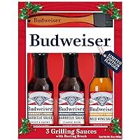 Budweiser Grilling Set - 3 BBQ Sauces with Basting Brush