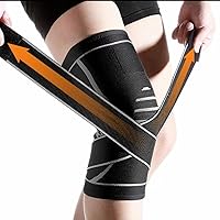 Professional knee sleeve, knee brace, knee support, Knee pain relief, Workout, Arthritis, Joint Recovery, running, gym, men and women (Large)