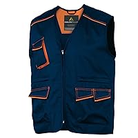 Men's Panoply Panostyle Work Gilet Lightweight Bodywarmer Uniform Medium Navy Blue With Orange Trim