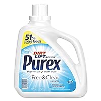 Purex Free & Clear for Sensitive Skin Liquid Laundry Detergent, 115 Loads, 150 OZ (Pack of 4)