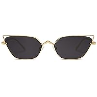 Small Cateye Sunglasses Fashion Narrow Fun Trendy Rectangle Sunnies SJ1127