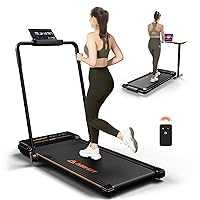 Walking Pad Treadmill, 2.5HP Under Desk Treadmill with Remote Control & LED Display, Quiet Desk Treadmill for Compact Space, Portable Treadmill for Home Office Use