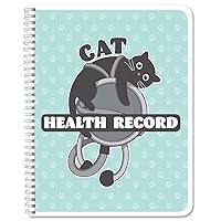 BookFactory Cat Journal/Cats Health Record Book/Vet LogBook/Health Notebook/Pet Medical History Log Tracker - 100 Pages, 8.5
