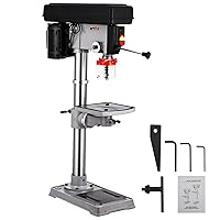 13 in Benchtop Drill Press, 7.5 Amp 120V, 288-3084 RPM Variable Speed Cast Iron Bench Drill Press, 0-45° Tilting Worktable, Tabletop Drilling Machine for Wood Metal
