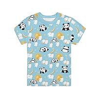 Kids Novelty 3D Graphic T Shirts Crew Neck Pullover Tees Funny Short Sleeve Boys Girls T Shirts 3-16 Years
