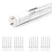 PARMIDA 20-Pack LED T8 Hybrid Type A+B Light Tube, 4FT, 18W (40W Replacement), Clear Cover, Single-End OR Dual-End Powered, 5000K (Day Light), 2200lm, Works with/Without Ballast, UL