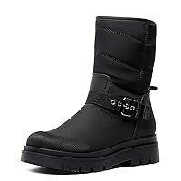 DREAM PAIRS Women's Winter Snow Boots Warm Fur Lined Waterproof Mid Calf Booties, Comfortable Outdoor Non-Slip Shoes