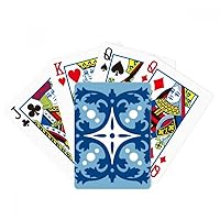 Blue Talavera Flower Decorative Ilustration Poker Playing Magic Card Fun Board Game