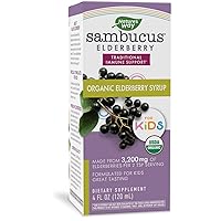 Sambucus Organic Black Elderberry Syrup for Kids, Traditional Immune Support*, 4 Fl. Oz