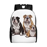 English Bulldogs Backpack For Women Men Travel Laptop Backpack Rucksack Casual Daypack Lightweight Travel Bag