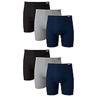 Hanes Men's Tagless Comfort Soft Boxer Briefs with Covered Waistband-Multiple Packs Available,-Assorted, Small, 6 Count (Pack of 1)