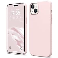 AOTESIER Compatible with iPhone 14 Case, Silky Touch Premium Soft Liquid Silicone Rubber Anti-Fingerprint Full-Body Protective Bumper Phone Case for iPhone 14, 6.1 inch (Chalk Pink)
