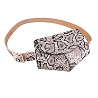 Women's Belt Bag Ladies Belt Bag Vintage Leather Belt Bag Concave Shape Small Square Bag PU Leather Retro Belt Bag Belt Bag (Gold)