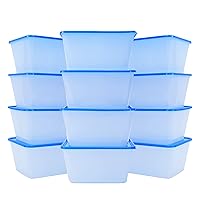 [30 Pack 46oz Freezer Food Storage Containers Lunch Container Salad Deli Container Plastic Container with Lids Meal Prep Container Reusable Sets BPA Free Bento Box Dishwasher