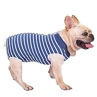 After Surgery Pet - Recovery Shirt for Male Female Dog Cats Surgical Recovery Snugly Suit Prevent Licking Dog Onesie - Original Recovery Suit -Vu01,Bluestripe-XXXL