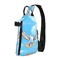 Polyester Fiber Waterproof Waist Bag -Backpack 4 Pocket Compartments Ideal for Outdoor Activities Seagulls in flight