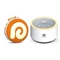 Dreamegg D11 Bundle with D1 White Noise Machine with Baby Night Light for Sleeping, High Fidelity Sounds, Timer & Memory Feature, Sound Machine for Baby Adults, Home, Office, Travel (White)