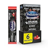 Pedialyte AdvancedCare Plus Electrolyte Powder, with 33% More Electrolytes and PreActiv Prebiotics, Strawberry Freeze, Electrolyte Drink Powder Packets, 0.6 oz, 6 Count