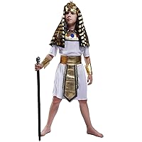 Egyptian Pharaoh Costume Kids Boys Role-play Egypt King Outfit