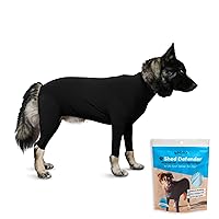 Shed Defender Sport Dog Onesie - Seen on Shark Tank, Shedding Bodysuit for Dogs, Anxiety Vest, Calming Shirt, Hot Spots, Allergy Tick & UV Protection, Recovery Suit, Full Body Shed Suit, Vet Approved