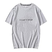 I Can't Stop Novelty T-Shirt Slim Fit Short Sleeve Mens Womens Tops Tee Shirts